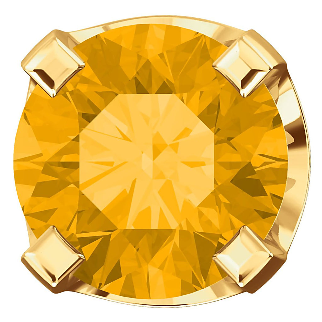 4mm, 0.5cts Genuine Natural Citrine 4-Prong Screw Back Stud Earrings 14K Yellow Gold - 1000Jewels.com