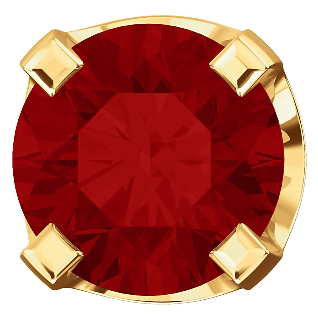 4mm, 0.5cts Genuine Natural Garnet 4-Prong Screw Back Stud Earrings 14K Yellow Gold - 1000Jewels.com