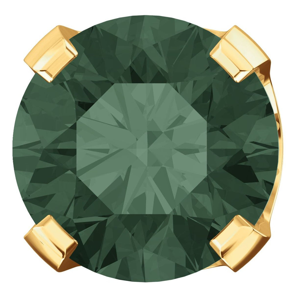 6mm, 1.5cts Color Change Chatham Created Alexandrite Screw Back Earrings 14K Yellow Gold - 1000Jewels.com