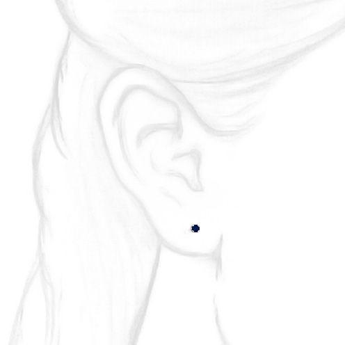 2mm, 0.06cts Chatham Created Sapphire 4-Prong Screw Back Stud Earrings 14K White Gold - 1000Jewels.com