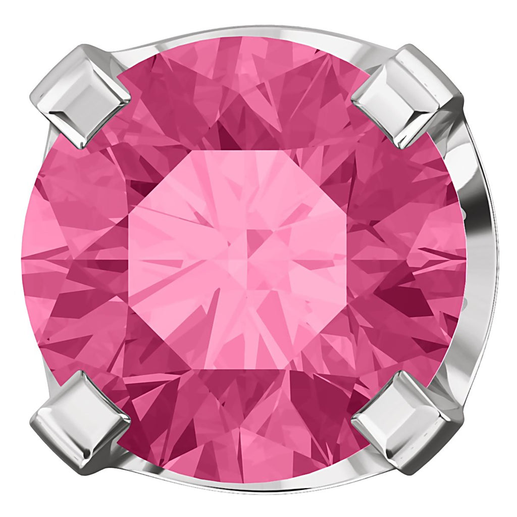 5mm, 1.0cts Simulated Tourmaline 4-Prong Screw Back Stud Earrings 14K White Gold - 1000Jewels.com