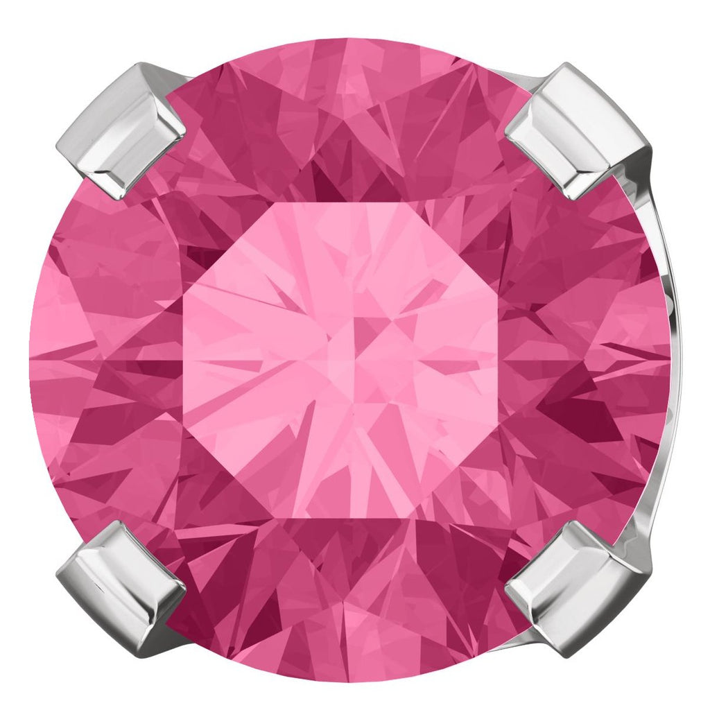 6mm, 1.5cts Genuine Natural Tourmaline 4-Prong Screw Back Stud Earrings 14K White Gold - 1000Jewels.com