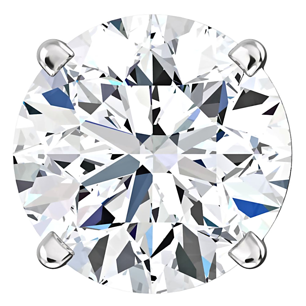 7mm, Brilliant Cut Ice on Fire Diamond CZ 14K White Gold Cast Basket Stud Earrings