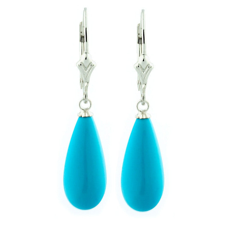 Leverback turquoise hot sale earrings