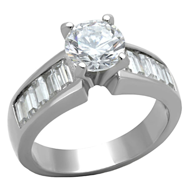 Priscella: 3.25ct Russian IOF CZ Solitaire & accents Engagement Ring - Trustmark Jewelers - Engagement Rings