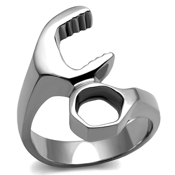 Mark: Contemporary Mechanics Wrench Mens Ring 316 Stainless Steel - Trustmark Jewelers - Mens Rings