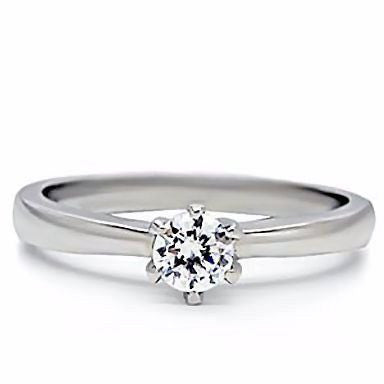 Maylene: 0.50ct Russian Ice Diamond CZ Solitaire Promise Ring 316 SS - Trustmark Jewelers - Promise Rings - 1