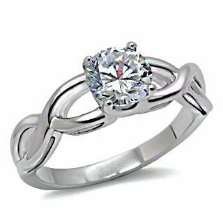 Infinity: 1.25ct Stainless Steel Russian Ice Diamond CZ Promise Ring - Trustmark Jewelers - Promise Rings - 2