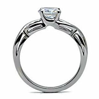 Infinity: 1.25ct Stainless Steel Russian Ice Diamond CZ Promise Ring - Trustmark Jewelers - Promise Rings - 4