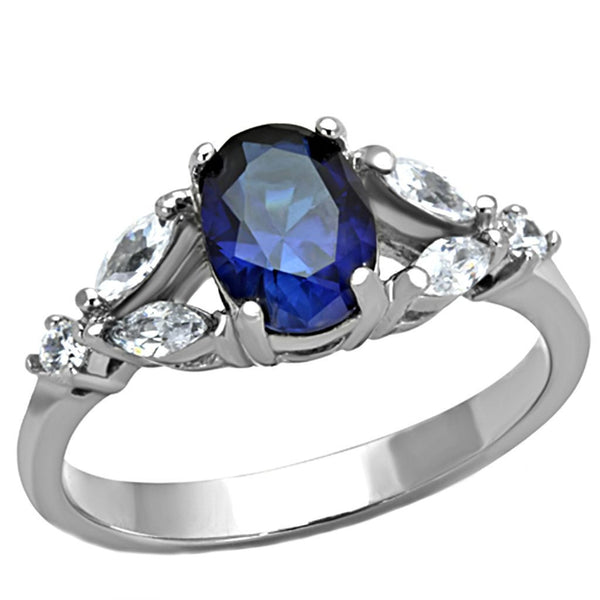 Twilight: 1.96ct Sapphire Crystal Split Band Engagement Ring 316 Steel - Trustmark Jewelers - Engagement Rings