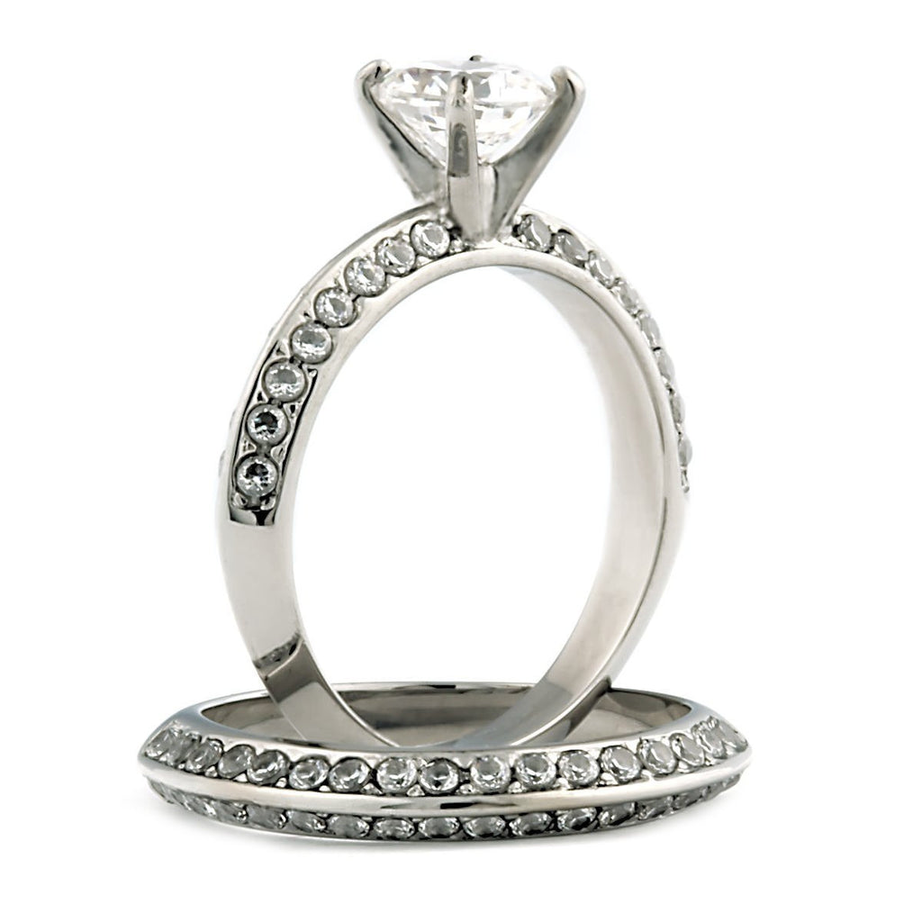 Brenna: Simply Elegant 2.32ct Russian IOF CZ 2 pc Wedding Ring Set - Trustmark Jewelers - Wedding Ring Sets - 3