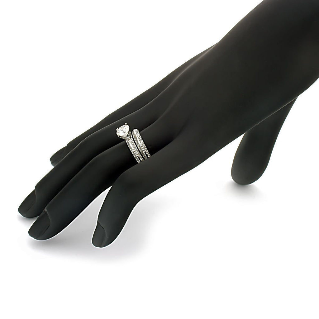 Brenna: Simply Elegant 2.32ct Russian IOF CZ 2 pc Wedding Ring Set - Trustmark Jewelers - Wedding Ring Sets - 4